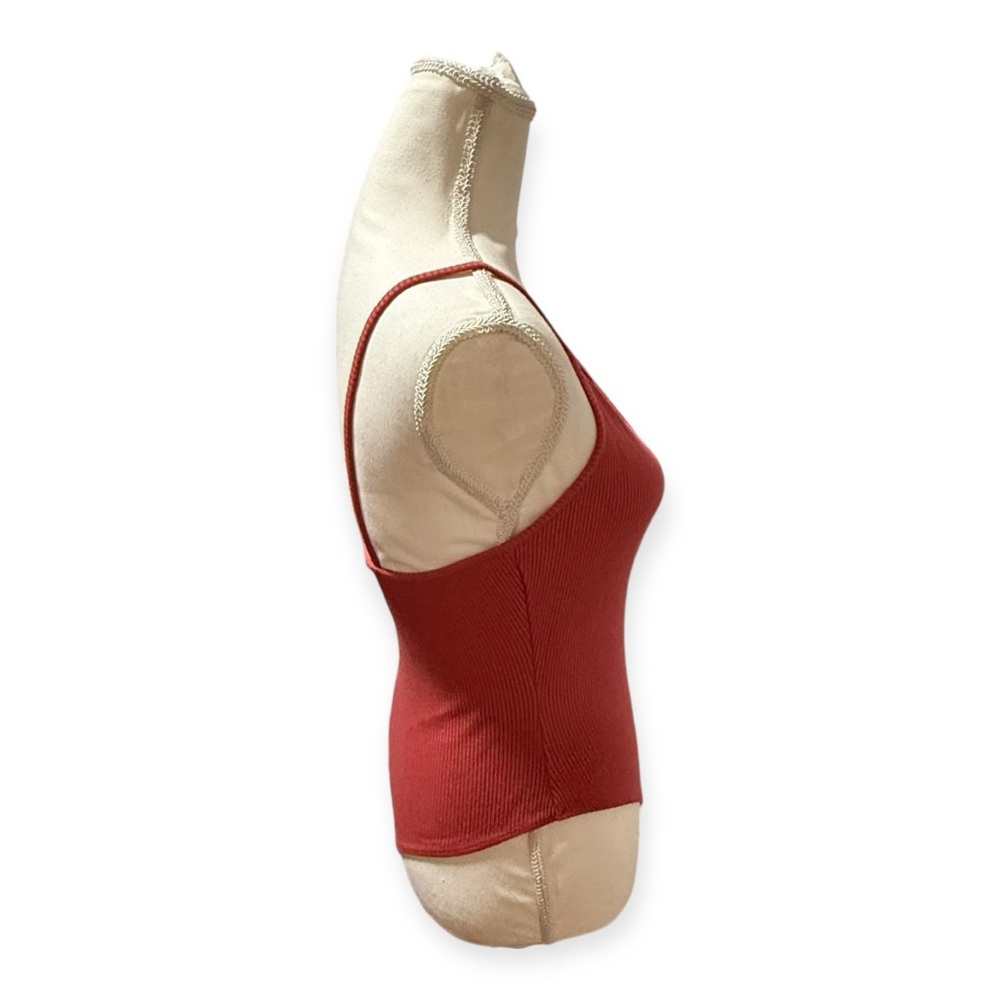 Lulu's Red Ribbed Bodysuit - Picture 8 of 9